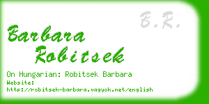 barbara robitsek business card